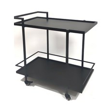 서빙 업소용 레스토랑 다용도 웨건 식당용 와인 운반, 기본구성, 1개, 블랙 3단 75x40x84