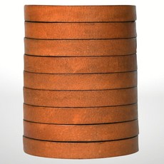 보석 제작 DIY 공예 프로젝트 벨트 열쇠고리용 플랫 정품 가죽 끈 풀 그레인 코드 레이스 소가죽 스트립(다크 브라운 디스트레스티드 3MM), Tan Distressed, 6 MM, 1개