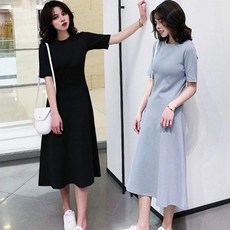 여성 스러운 여친 데이트룩 A라인 반팔 데일리 원피스 이지 캐주얼 편한 여행 패션 여름