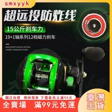 臺灣出貨 路亞水滴輪 路亞水滴輪 (送魚綫)特價單賣水滴輪輕量化路亞收綫輪筏釣輪打黑拋投漁輪 小烏龜捲線器 路亞捲, 綠色離心三剎車【離心不炸線】,右手搖輪