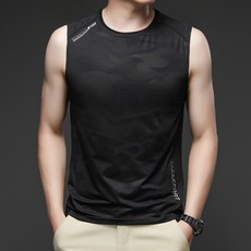 迷彩冰絲運動背心 透氣吸濕排汗健身無袖上衣