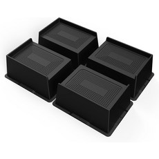 마이뮬라이크 침대 라이저 3인치 헤비 듀티 오버사이즈 가구 지지대 6000파운드 테이블 라이징 블록 소파 의자 트블랙 4팩 3인치에 적합합니다, 6 inch, Black 8 Pack