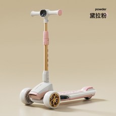 DFMEI 滑板車兒童3一6一12歲可摺疊成人滑行車10歲以上大童男女孩滑滑車, 1個, 黛拉粉(音樂燈光+一鍵摺疊免安裝)