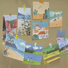 수채화풍경 엽서세트 문구 카드