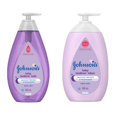 존슨즈베이비 베드타임 베이비 로션 500ml + 바스 500ml, 2세트