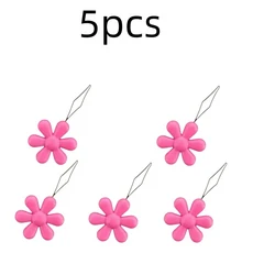 노인용 쉬운 바느질 바늘 장치 꽃 모양 실 꿰기 가죽 공예 도구 바느질 바느질 바느질 액세서리 1PC, 11 Rose red-5pcs