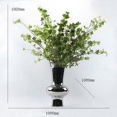 電鍍銀花瓶綠植花藝組, 如圖所示
