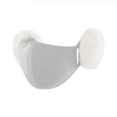 러프리 귀마개 일체형 마스크 자외선 차단 겨울 방한 골프 등산 마스크 칼라별 3개 세트, 그레이, 1개