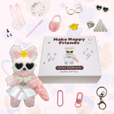 로앤제이 모루인형 만들기 DIY키트 패키지 모루 재료 부자재 키링 만들기 세트 악세사리 철사인형 털철사 동물철사, 사탕솜 패키지, 1개