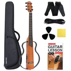 듀로 DSG10 사일런트기타 어쿠스틱 입문용 통기타 입문 휴대용 여행용 미니기타, 마호가니