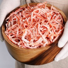 [백송식품] 국내가공 부드럽고 담백한 홍진미채 1kg 영양반찬, 1개