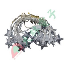 大林電子 五角星燈 USB供電 20燈 3公尺長, 1個, 暖白