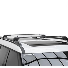 싼타페 MX5 블랙 알루미늄 가로바 루프랙 DIY 호환 장식 윙바, 1세트