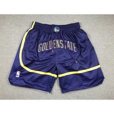 NBA 저스트 돈 워리어스 로고 자수 지퍼 포켓 볼 팬츠 반바지