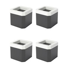 가구 라이저 의자 다리 리프트 소파 테이블에 대한 조용한 미끄럼 방지 충격 흡수 침구 액세서리, 블랙 스퀘어