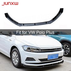 폭스바겐 폴로 플러스 19 프론트 범퍼 립 ABS 헤드턱 보호대 호환, ABS블랙