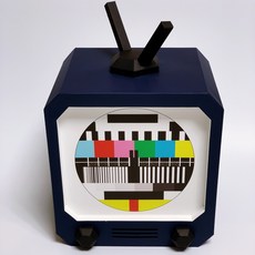 가면 방송용 파티 행사 종이 TV가면, 파랑