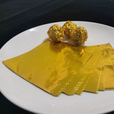 온코 대형 포장지 금박지 18m 종이 호일 알루미늄 포, 1개, 골드 10x10cm 12미크론 A