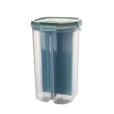 WINDLOGE 밀폐 캔 곡물 저장 상자 투명 구획 주방 콩 건조 식품 병 식품 저장 탱크 대형, 녹색