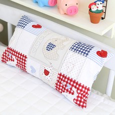 나다니엘 국내원단 자체제작 유아 옥스포드 베개커버 25*45, 오드리-블루