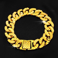 남성 18k압축도금 팔찌 초경량 할로우 럭셔리 노블레스