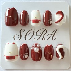 SORA 狐狸深紅穿戴甲 XS M短圓, 1個