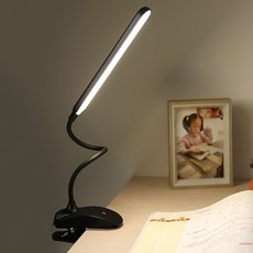 미니 구즈넥 LED 집게 독서등 공부 책상 침대 조명 블랙 침대스탠드독서등 무선독서등 led독서등 침대독서등 집게독서등