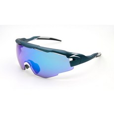 速度公園 ZIV 運動太陽眼鏡 ACE尊榮禮盒 94/95 半/全框 抗UV防撞 防霧 可拆換鏡片 防風眼鏡, #95 霧鋁光藍上框+藍白鏡片, 1個