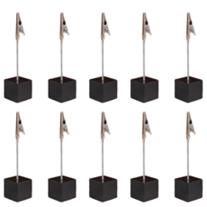 행복드림 메모집게 스탠드 종이꽂이 사진꽂이 홀더 사클립 10p, 블랙