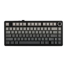 AULA 독거미 F75 MAX 에포메이커 EPOMAKER 75레이아웃 핫스왑 가스켓 유무선 노브 스크린 기계식 키보드 RGB 백라이트, 블랙(측면각인), LEOBOG Reaper 스위치, 제조사축