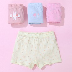 아트박스/프리미에팜 프리미에팜 여아용 면스판 사각팬티 4매세트