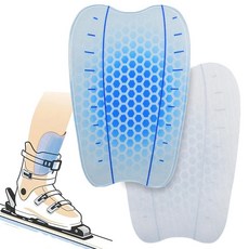 Sfiery 부츠 젤 패드용 스키 스킨 가드 15.2 x 10.2cm(6 x 4인치) 스노우보드 정강이 패드 스키 부츠 라이너 압력 감소를 위한 재사용 가능한 보호 패드 (, 2, 그라데이션 블루
