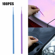 시크리트몰 차량 페인트 미세 스틱 브러쉬 미세솔 블루, 100개