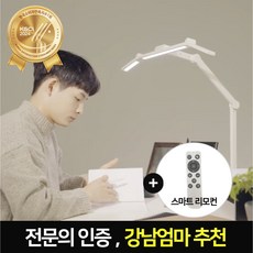 룩스베러 시력보호 삼성 led 스탠드 학습용 책상 스탠드 공부 조명 독서등, STDL01베이스형+리모컨, 화이트