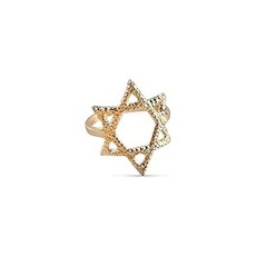 다윗의 별 반지 유대인 마겐 데이비드 보석, Gold Plated, 7
