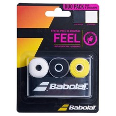 Babolat Syntec Pro + VS 오리지널 콤보 그립 팩 (화이트/블랙/옐로우), 1개