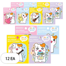 아이비스 에비츄 홀로그램 스티커 EB11207, 랜덤발송, 12개
