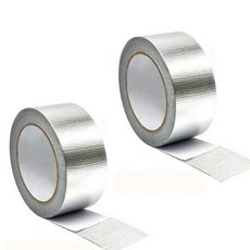 5m 5cm 배기 파이프 절연 테이프 열 매니 폴드 다운 고온 붕대 실버 접착, 2pcs 5x5cm