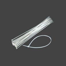 워니네 케이블타이 5x400mm (약 50개입) 케이블 타이밴드 전선 배선정리, 화이트, 1개