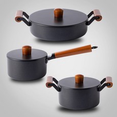 블랙팟 스텐 냄비 3종세트 (16편수/18양수/24전골)/인덕션호환, 1개