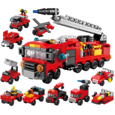 [나노킹-감성블럭] 자동차 호환블럭 10 in 1 / DN031, 1개, 소방차