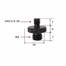 호환 2/4pcs 카메라 변환 나사 1/4 남성용 - 3/8 M4 M10 삼각대 모노포드 마운트 어댑터 촬영용, 02 black 2pcs, 04 1 4 to M8