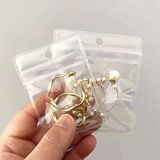 타공 PVC 지퍼백 11x16cm/ 액세사리 펀칭 슬라이드 포장 봉투 파우치 봉지 포카 보관 미니, 1개, 1개입