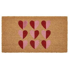 Hallmark - 도어매트 야외 코이어 웰컴 매트 앞문용 레드 하트 45.7cm x 76.2cm(18인치 x 30인치), Red Heart