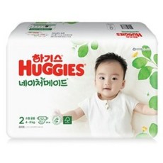 2021 신형 하기스 네이처메이드 밴드형 기저귀 소형 2단계(4~8kg), 2단계, 155매