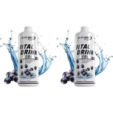 독일 베스트바디 뉴트리션 Best Body Nutrition Vital Drink ZEROP 슈가프리 블랙커런트 시럽 바이탈 드링크 제롭, 2개, 1L