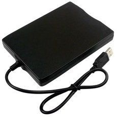 USB 휴대용 디스켓 드라이브 1.44Mb 3.5 인치 12 Mbps USB 외장형 휴대용 플로피 디스크 드라이브 디스켓 FDD 노트북용, 검은색, 1개