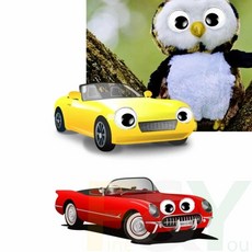 파인앤유 인형눈 스티커 30mm