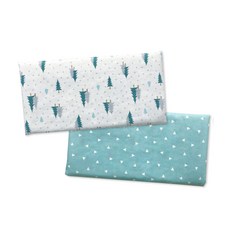 JoyBaby 嬰兒床防撞床圍，MuslinTree材質，寶寶加厚防摔床墊，安全舒適, 綠小樹-120*30