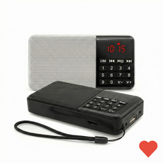 음향가전 휴대용 미니 라디오 스피커, 화이트, 화이트